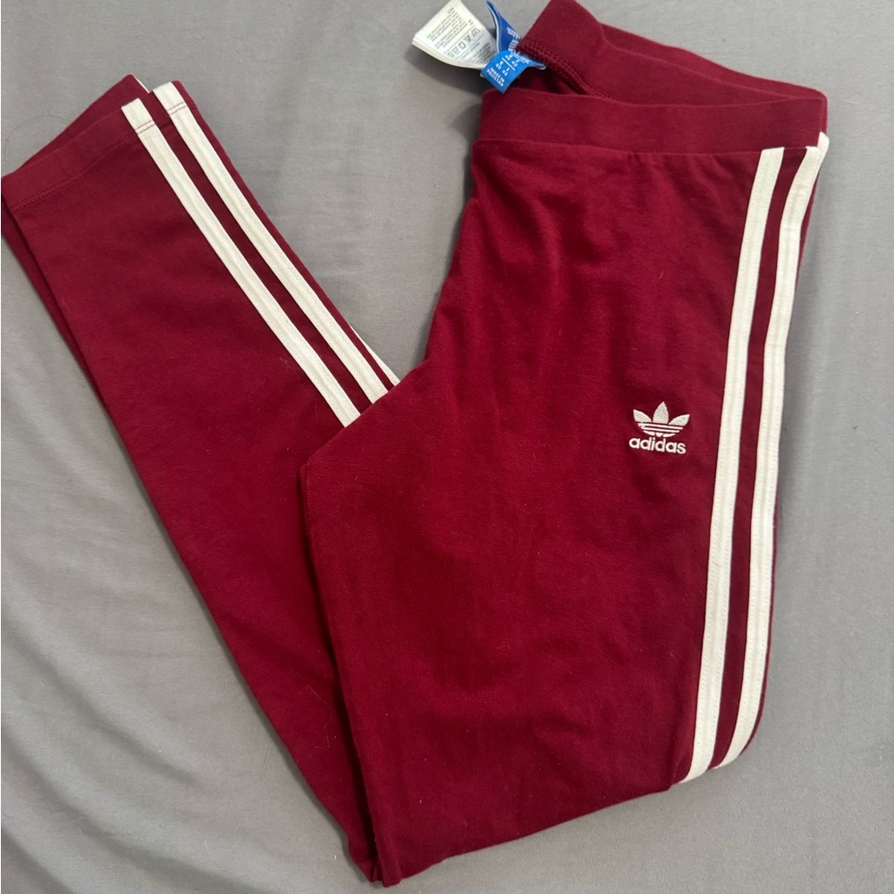 Adidas Burgundy leggings Sz M